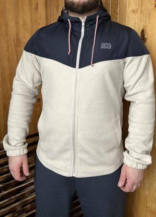 Мужская флисовая кофта hollister fleece jacket1 фото