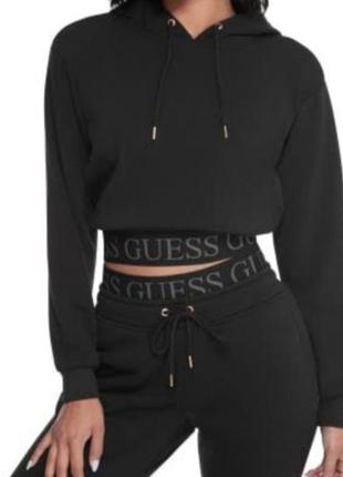 Худи guess укороченное худи на флисе