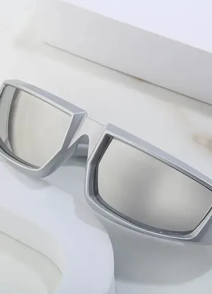 Новые солнечные очки y2k в стиле стимпанк серые2 фото