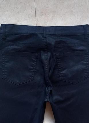 Брендовые прямые джинсы с пропиткой под кожу и высокой талией caroll, 42 размер.5 фото