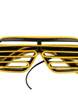 Світлодіодні led el окуляри resteq окуляри для вечірок, паті. жовті2 фото