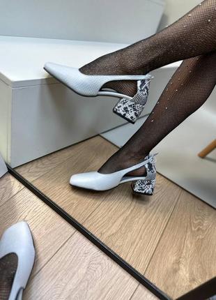 Шкіряні жіночі туфлі на підборах з натуральної шкіри1 фото