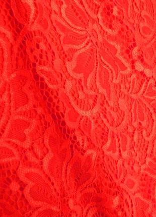 Красное платье гипюр3 фото