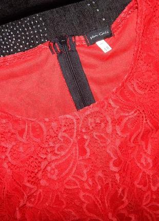 Красное платье гипюр4 фото