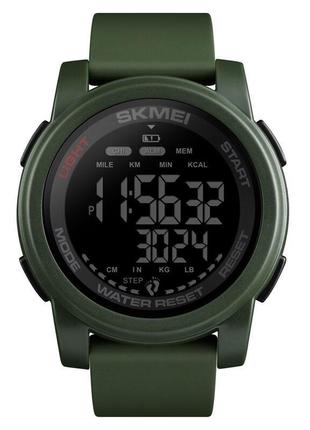 Skmei 1469agbk military-black, годинник, зелені, міцні, стильні, військові, чоловічі, на кожен день