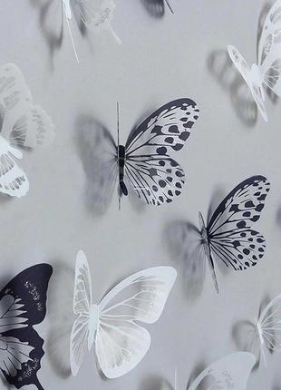 Різнокольорові метелики на стіні. набір різнокольорових метеликів. декоративні метелики. 3d метелик наклейки. метелики для декору3 фото