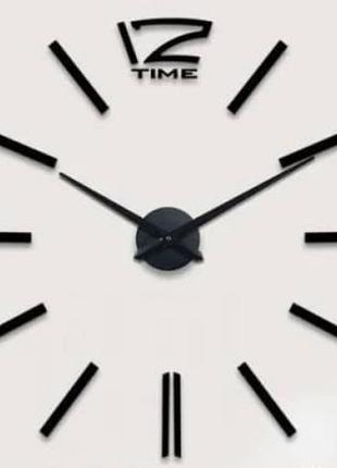 Настінний годинник diy clock zh003 чорного кольору, великий. настінний 3d годинник "зроби сам"
