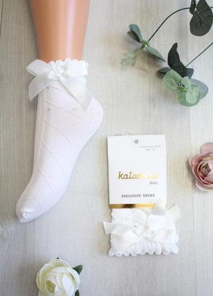 Носки  ароматизированные кatamino с бантом и стразами1 фото