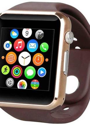 Смарт-годинник smart watch a1 розумний електронний зі слотом під sim-карту + карту пам'яті micro-sd. колір: золотий9 фото