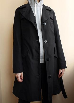 Черный плащ\ тренч marks&spencer