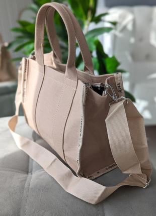 Сумка шопер marc jacobs tote bag міні текстиль2 фото