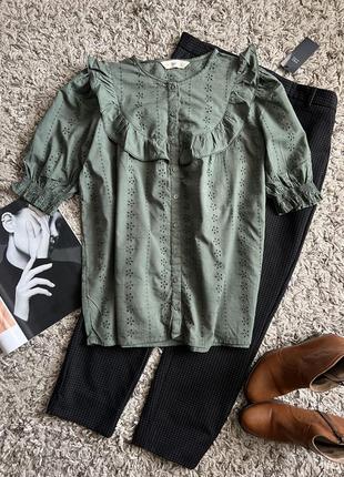 Блузка хаки прошва