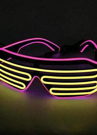 Світлодіодні окуляри resteq. led окуляри, 3 режими, пульт керування1 фото