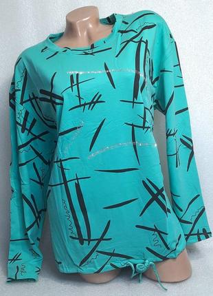 52-54 р. молодіжна жіноча кофточка кофта блуза блузка сорочка рубашка коттон9 фото