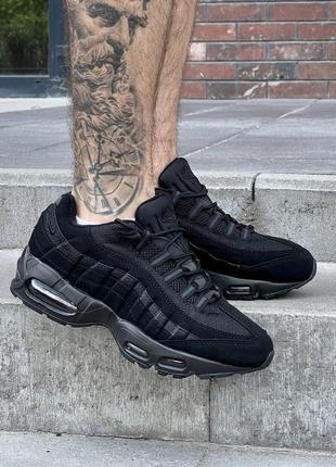 Нью аір макс чорні nike air max 95 'black'1 фото