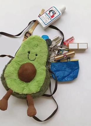 Сумочка авокадо resteq 23 см. милая сумочка в форме авокадо. сумочка-игрушка авокадо7 фото