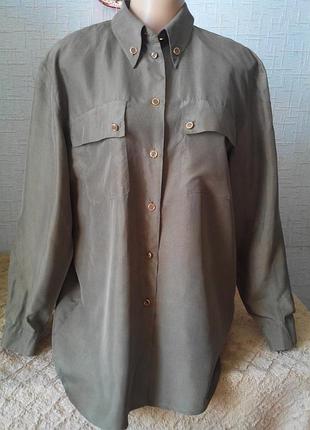 Шикарная винтажная шелковая блузка от gerry weber оригинал