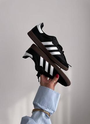 Адидас газель черные adidas gazelle black white5 фото