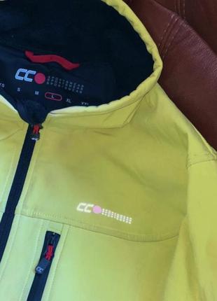 Спортивна куртка cc sportswear softshell equipment waterproof breathable оригінальна салатова2 фото