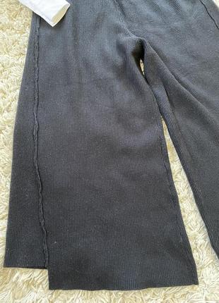 Стильные вязаные широкие штаны кюлоты ,zara,p.s-l10 фото