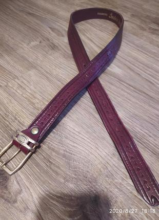 Ремень solex belts нат кожа1 фото