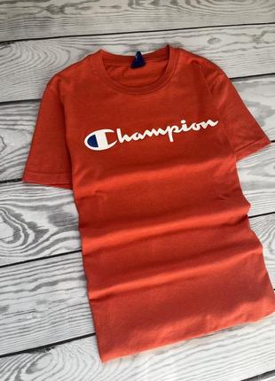 Оригінальна футболка від champion з прорізиненим брендовим лого3 фото