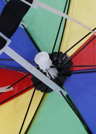 Парасолька для голови resteq. парасолька капелюх. парасолька на голову 50 см6 фото