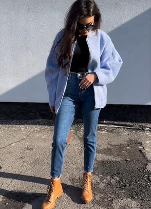 Куртка-бомбер bouclé ​​oversize zara
