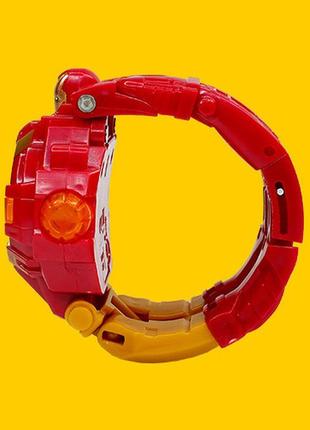 Детские часы-трансформер железный человек. iron man трансформер и наручные часы 2 в 1. часы игрушка3 фото