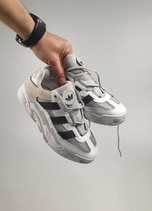Adidas niteball  •white silver gray•3 фото