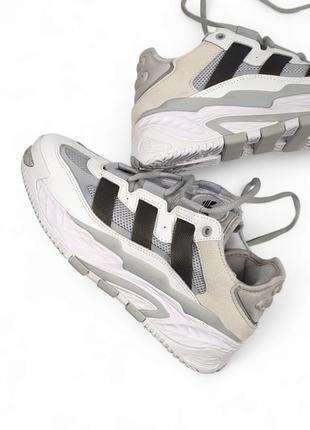 Adidas niteball  •white silver gray•4 фото