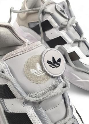 Adidas niteball  •white silver gray•8 фото