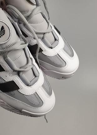 Adidas niteball  •white silver gray•10 фото