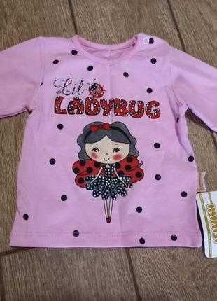 Нова кофта реглан ladybug для дівчинки. турція