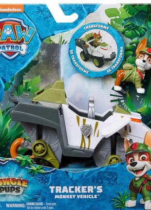 Щеняний патруль рятувальний джип трекера серія джунглі paw patrol jungle rescue tracker’s jungle cruiser