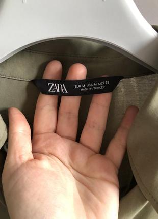 Рубашка zara нова оливкова6 фото