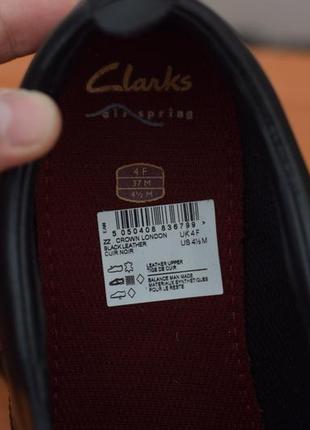 Чорні шкіряні кросівки, туфлі clarks, 37 розмір. оригінал3 фото