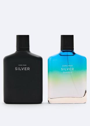 Чоловічі парфуми zara silver+silver summer1 фото