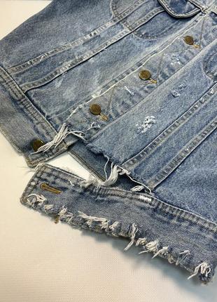 Куртка пиджак джинс lee distressed vintage винтаж5 фото