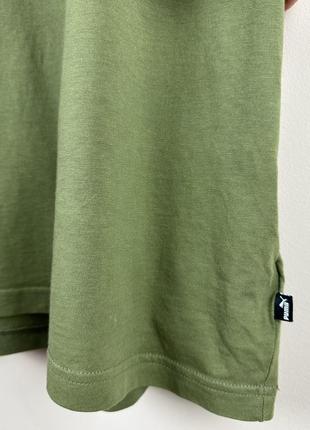 Puma футболка чоловіча котон бавовна нова кофта carhartt майка принт логотип зелений хакі hugo boss5 фото