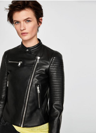 Куртка курточка косуха zara эко кожа