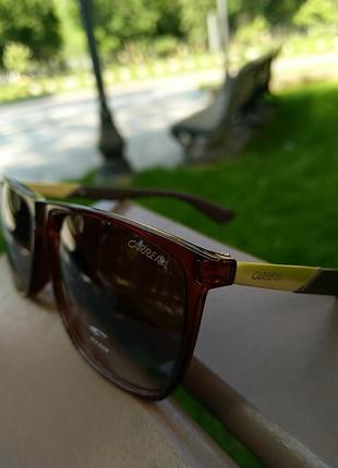 Мужские ретро-очки от солнца коричневые uv-4003 фото
