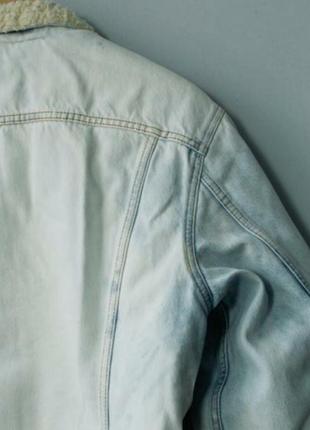 Levis trucker jacket sherpa левіс левайс чоловіча куртка утеплена овчиною на овчині джинсівка джинсова distressed y2k vintage вінтажна м4 фото