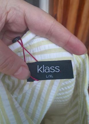 Стильна подовжена сорочка в смужку бохо 7