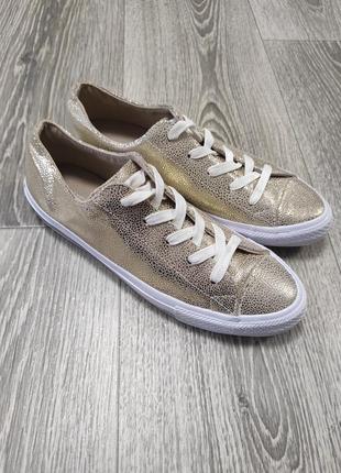 Шикарные золотистые кеды кеди с напылением converse all star 39-40p3 фото