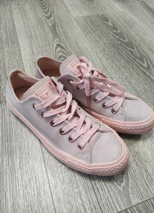 Нежные розовые кеды кеди нубук оригинал converse all star 37-38p3 фото