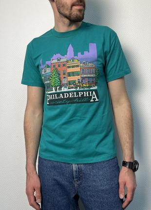 Футболка philadelphia один шов винтаж vintage