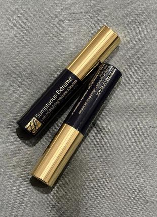 Estee lauder sumptuous extreme mascara 01 extreme black/ чорна туш для вій мініатюра