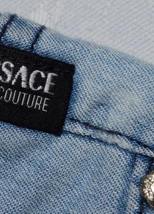Женские джинсы versace jeans couture, голубые джинсы средняя посадка6 фото