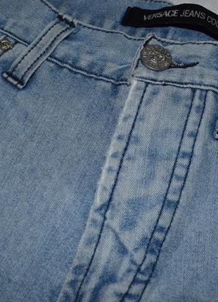 Женские джинсы versace jeans couture, голубые джинсы средняя посадка7 фото